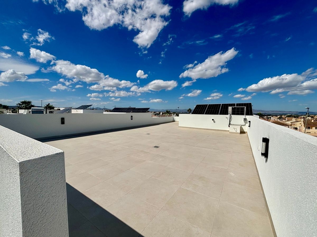 Aerial view of new-build villa plot, Centro de la Ciudad Quesada, Rojales