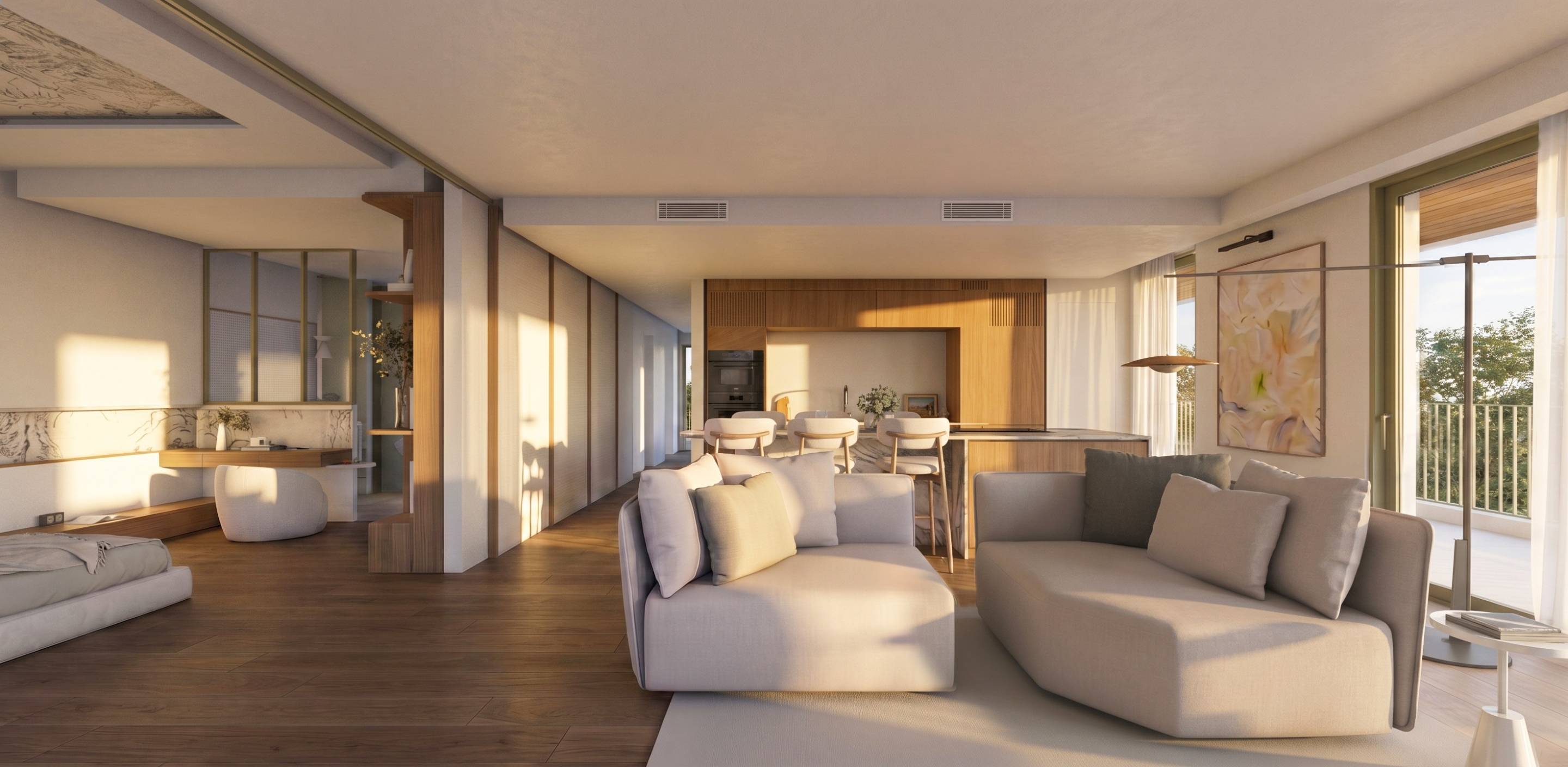 Terrace or balcony area in penthouse on 8th floor, La Calerita
