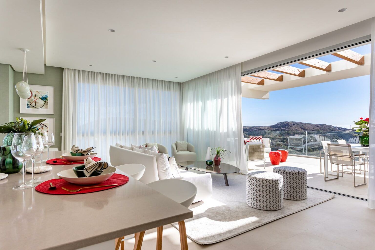 Bedroom with built-in storage in penthouse, Montemayor-Marbella Club, Benahavis