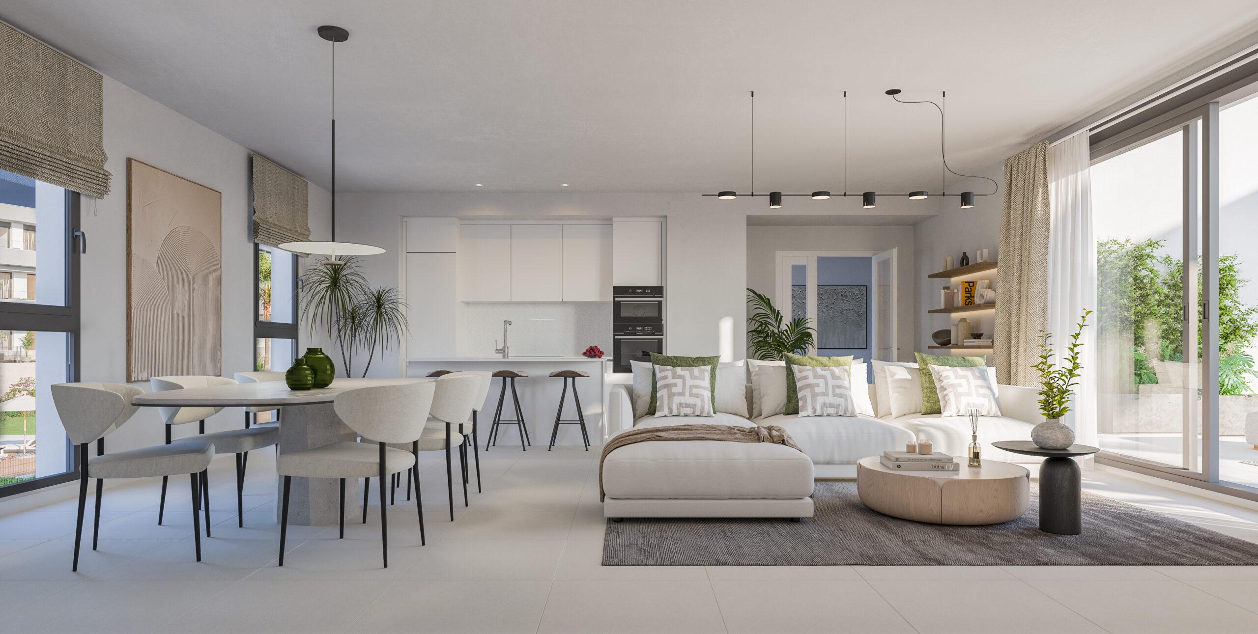 Communal pool area in residential development, Valle Romano Golf, Estepona