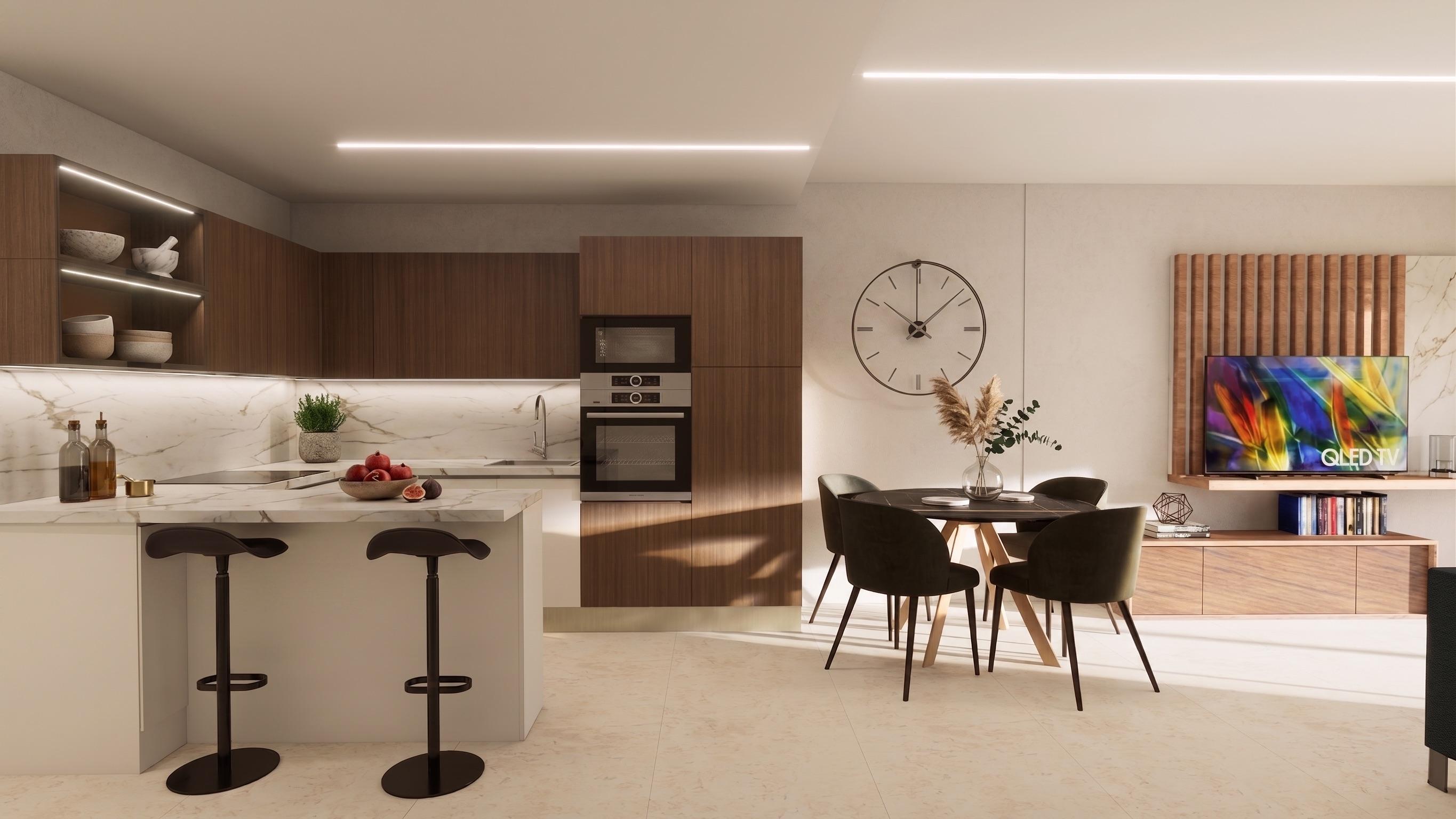 Master bedroom in 3-bedroom new-build penthouse, El Raso