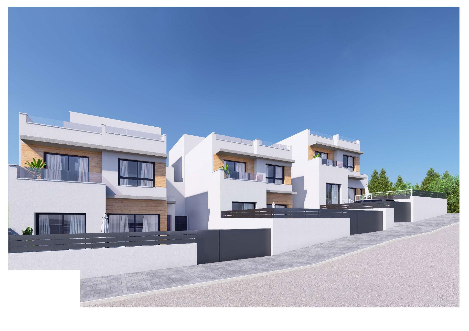 Solarium terrace on upper level of new-build villa, Pueblo 4, Benijofar