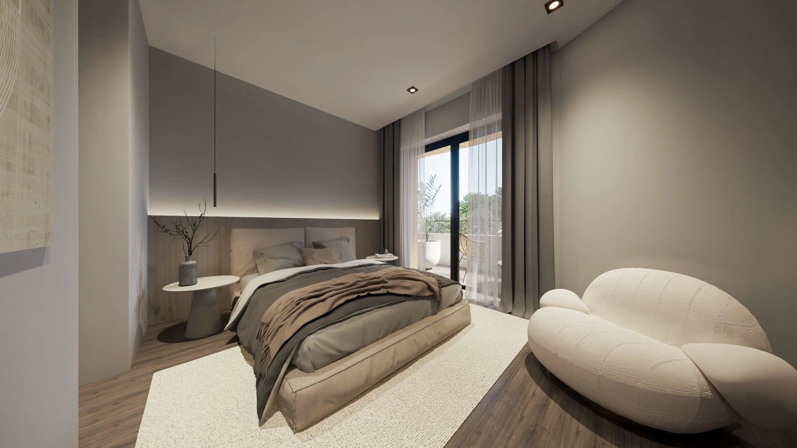 First-floor balcony access, new-build apartment, Las Cañadas, Mijas