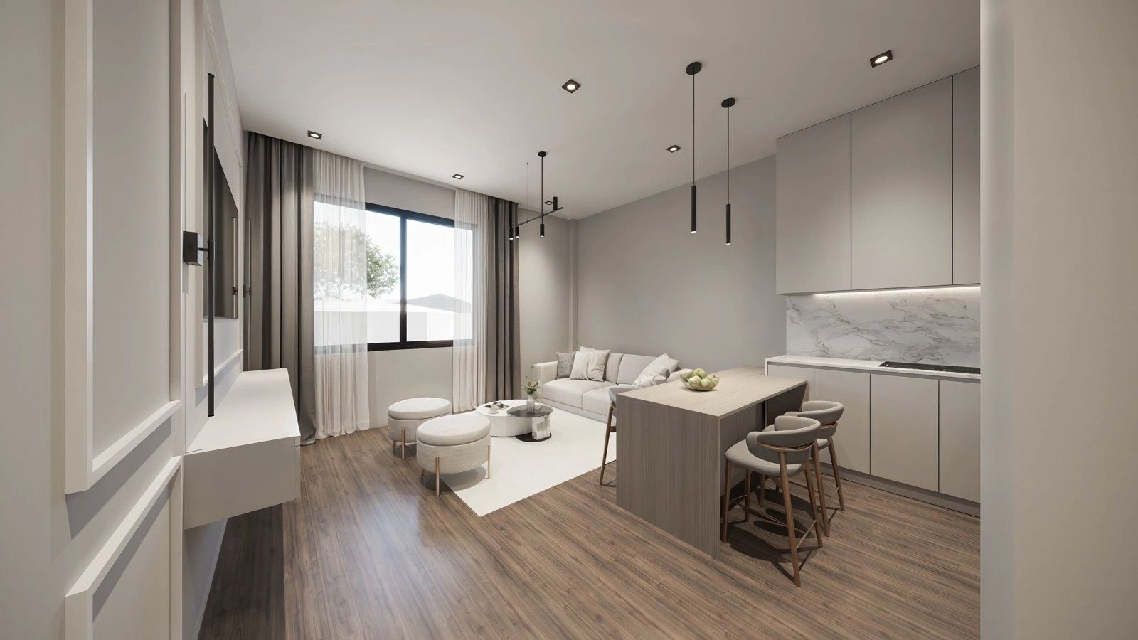 Second bathroom in 2-bedroom new-build apartment, Las Cañadas, Mijas