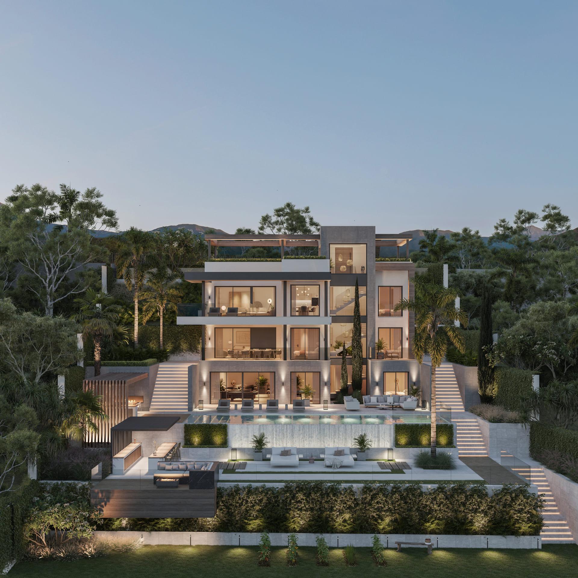 Driveway and entrance to new-build villa, Hipodromo