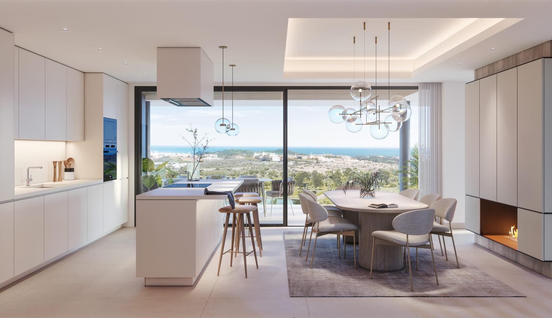 Interior detail of kitchen fittings in villa, Hipodromo, Mijas