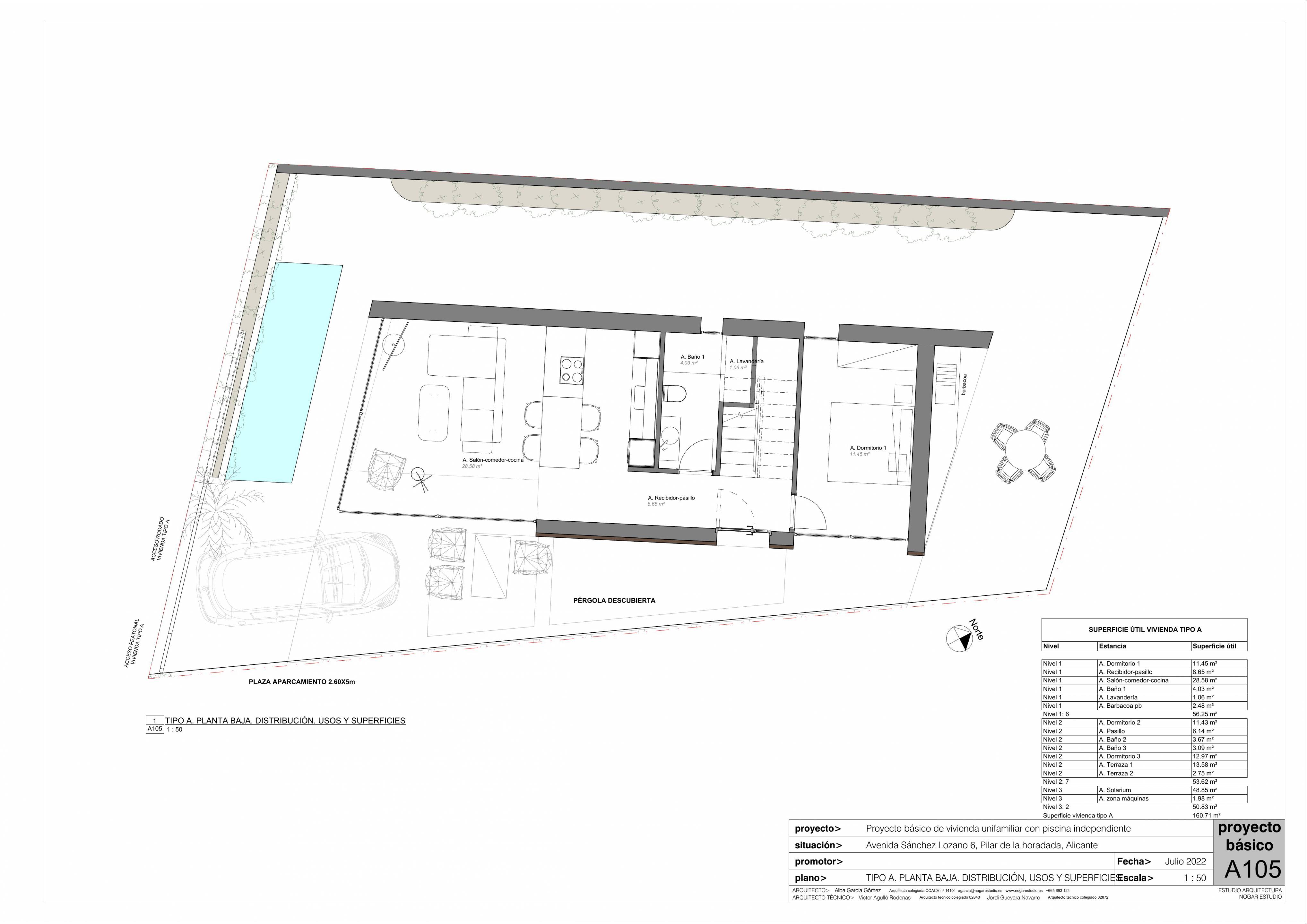 Block plan of new-build villa plot, Torre de la Horadada