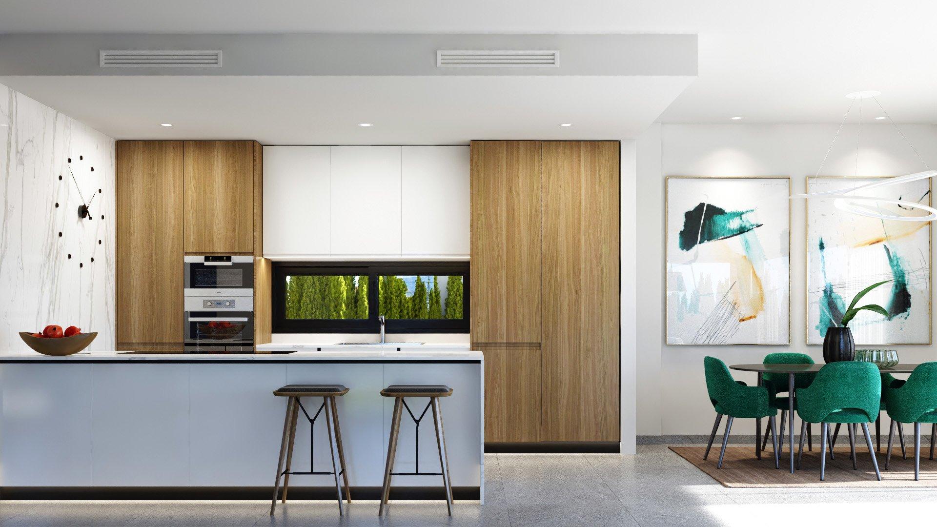 Ceiling and lighting detail in new-build villa, Bellavista