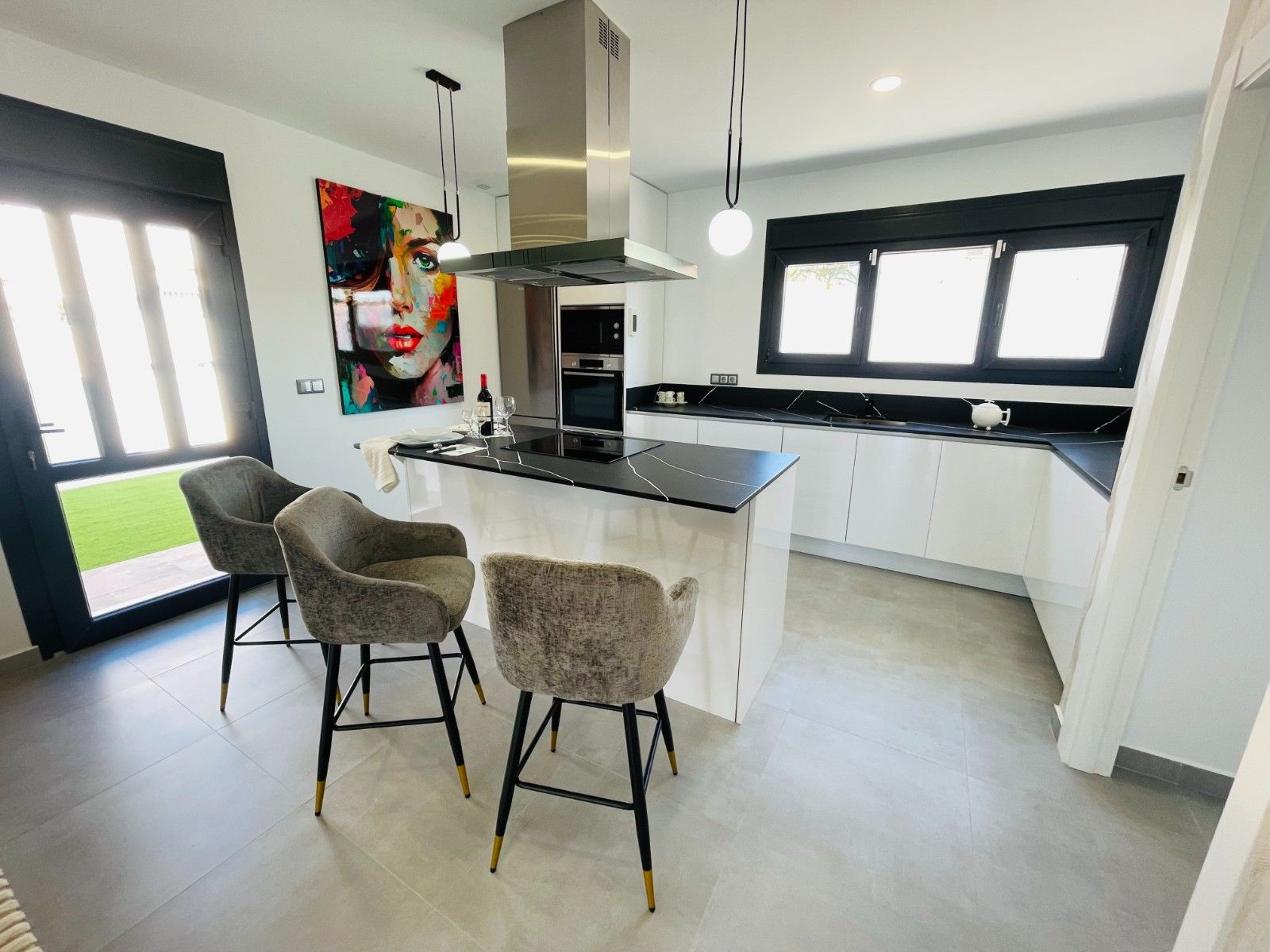 Kitchen worktop and units in new-build villa, Torreblanca