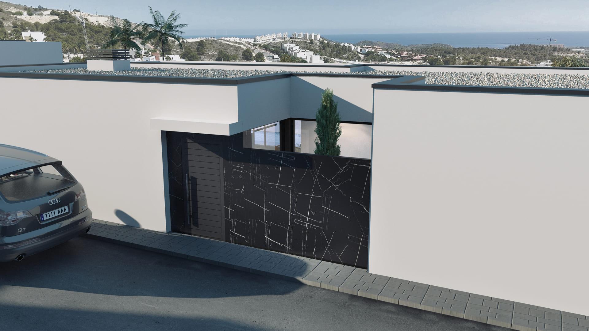 Bathroom with shower enclosure, 3-bedroom villa, Golf Puig Campana