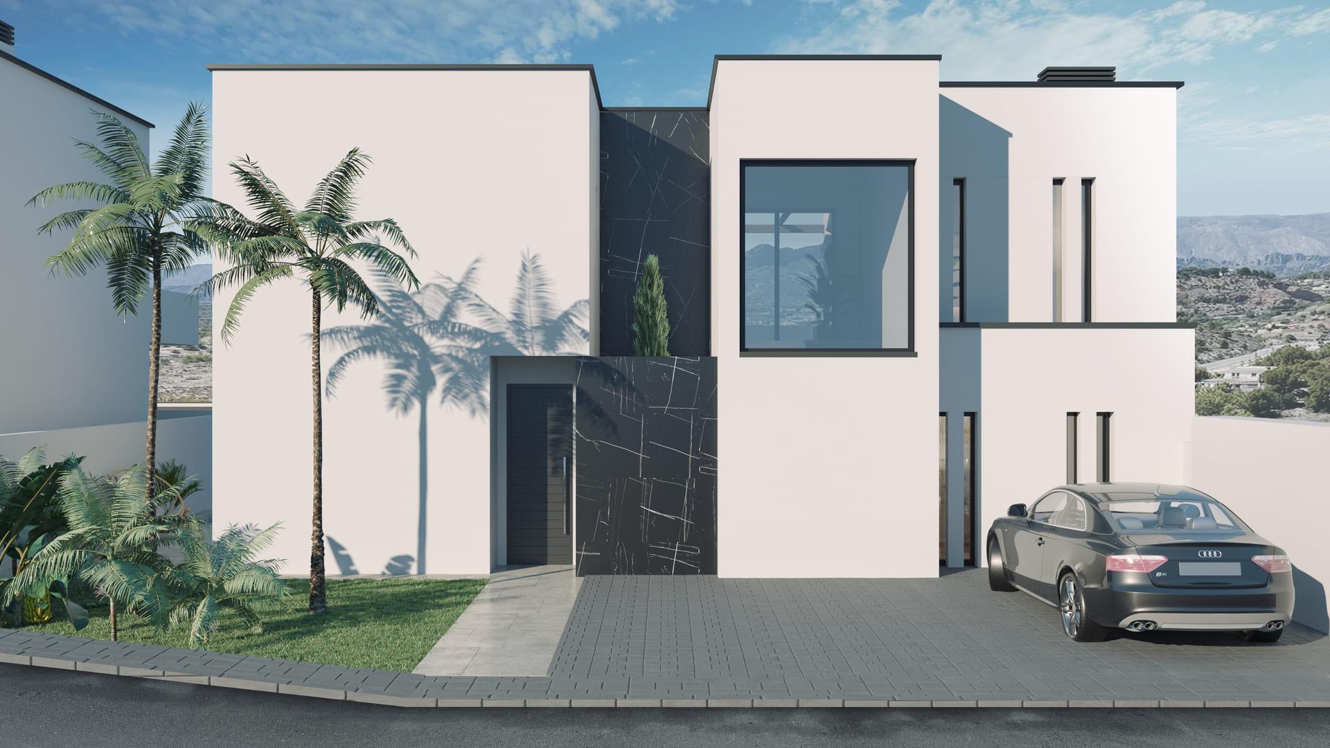 Open-plan living area in 3-bedroom villa, Golf Puig Campana