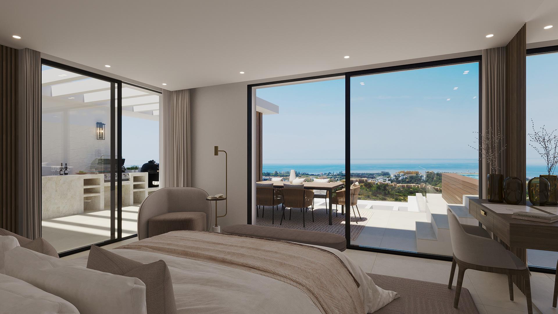 Bedroom 3 in 3-bedroom new-build apartment, Los Flamingos, Benahavis