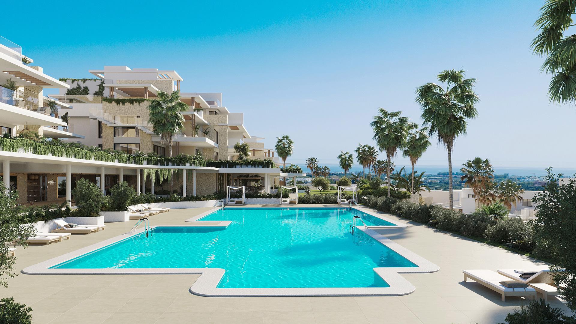 Kitchen in 3-bedroom new-build penthouse, Los Flamingos, Benahavis