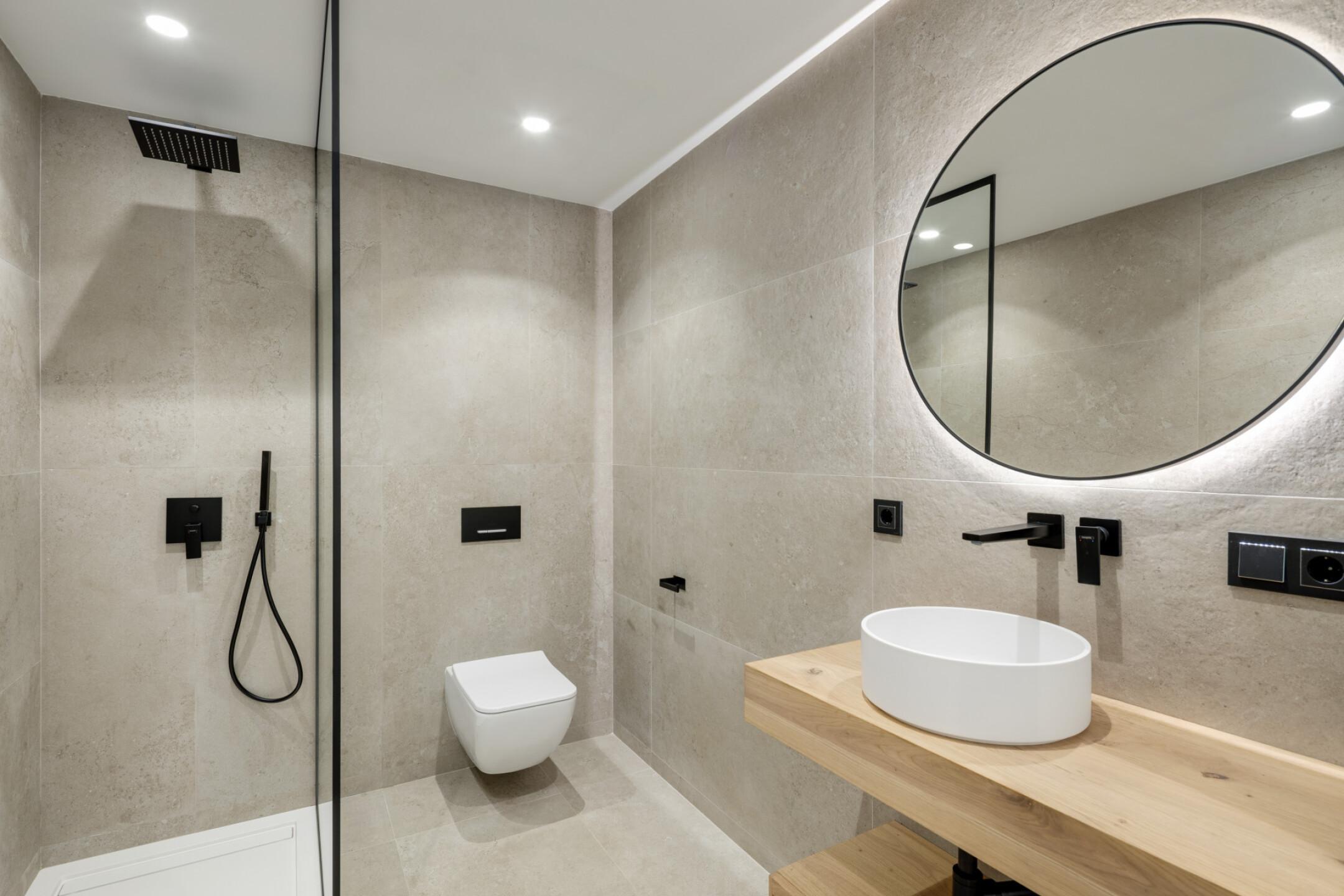 Hallway interior of new-build villa, La Quinta, Benahavis