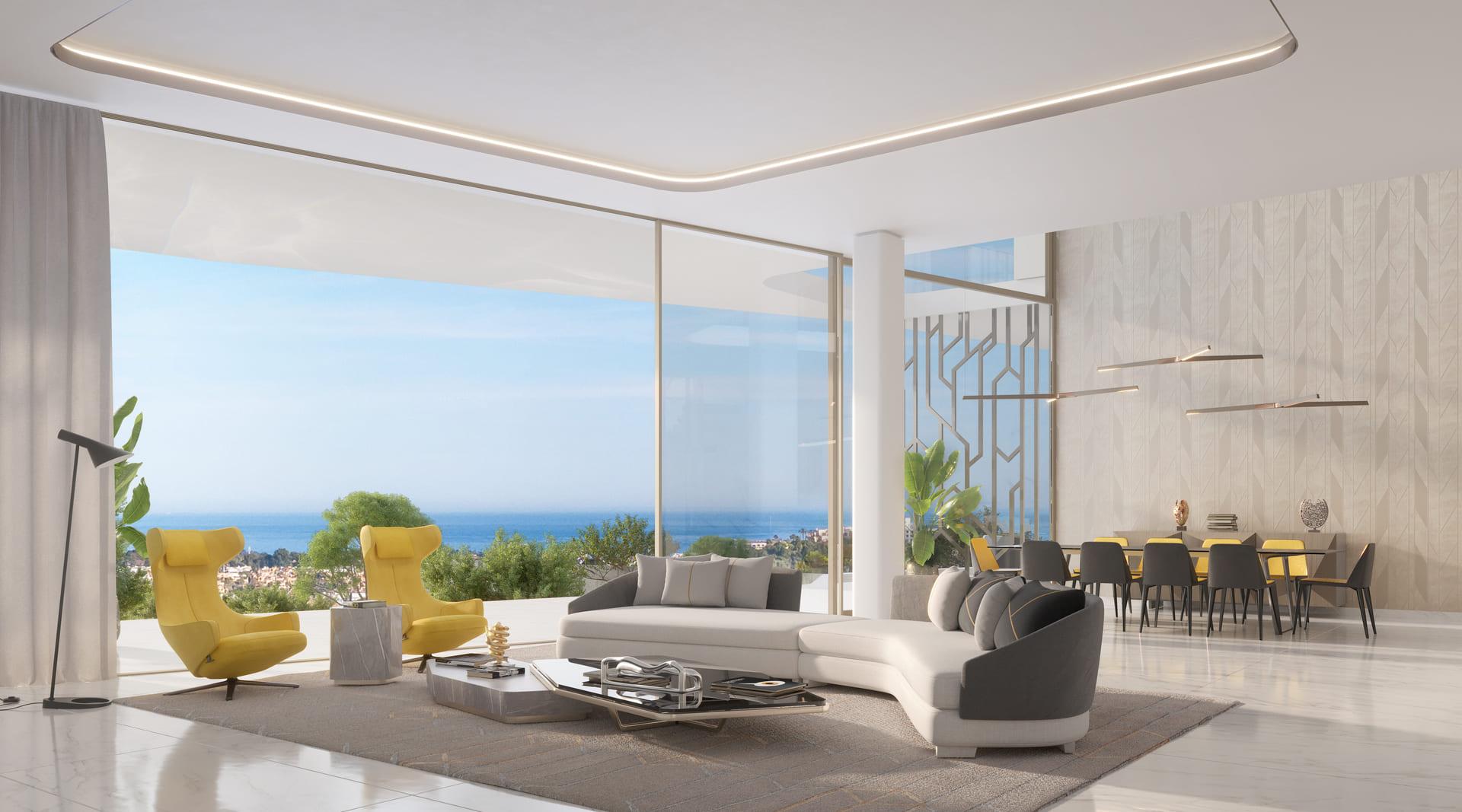 Garden and plot of new-build villa, El Paraíso, Benahavis