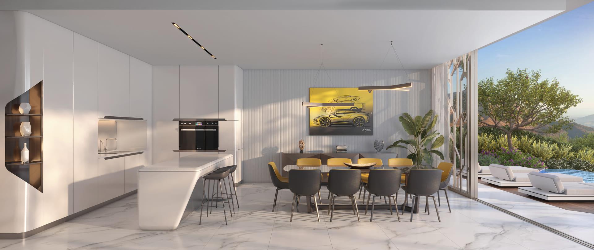 Open-plan reception room in new-build villa, El Paraíso
