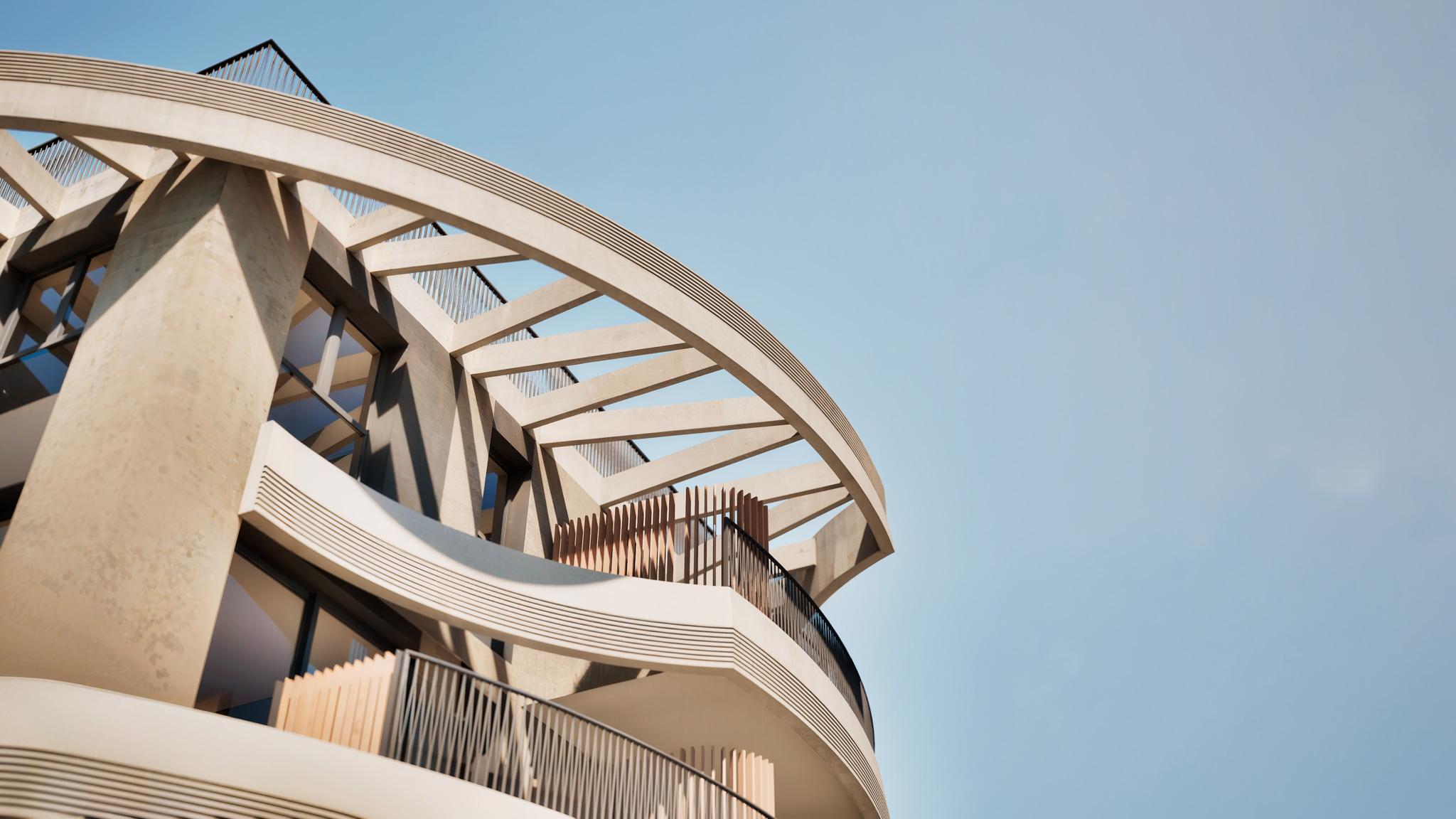 Building materials and facade finish detail, Campanillas development