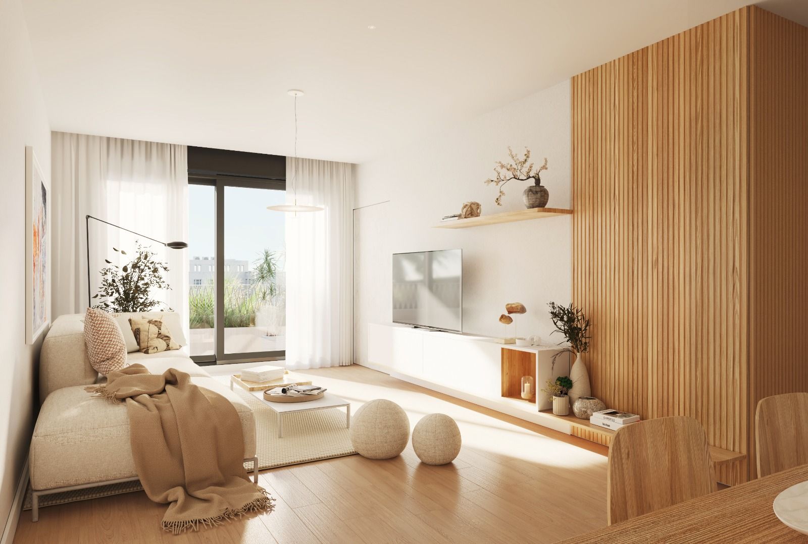 Open-plan living area in 2-bedroom penthouse, Campanillas, Málaga