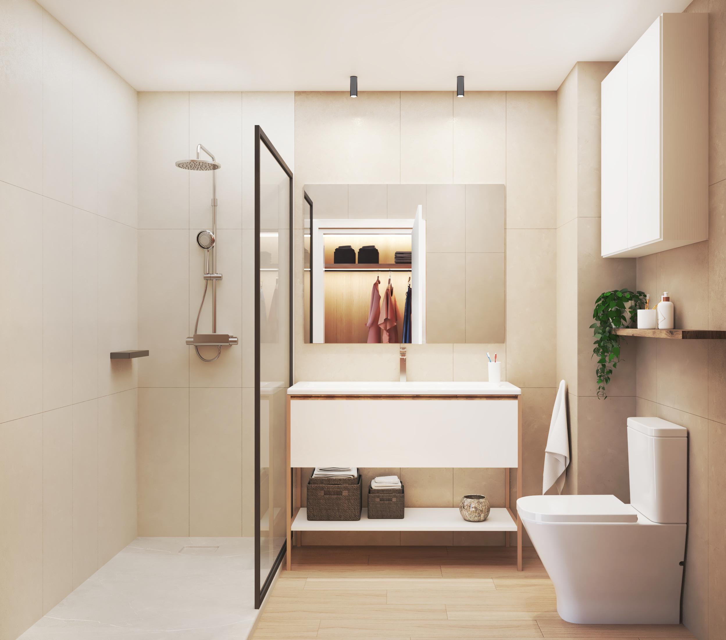 Wardrobe space in bedroom, new-build penthouse, Campanillas