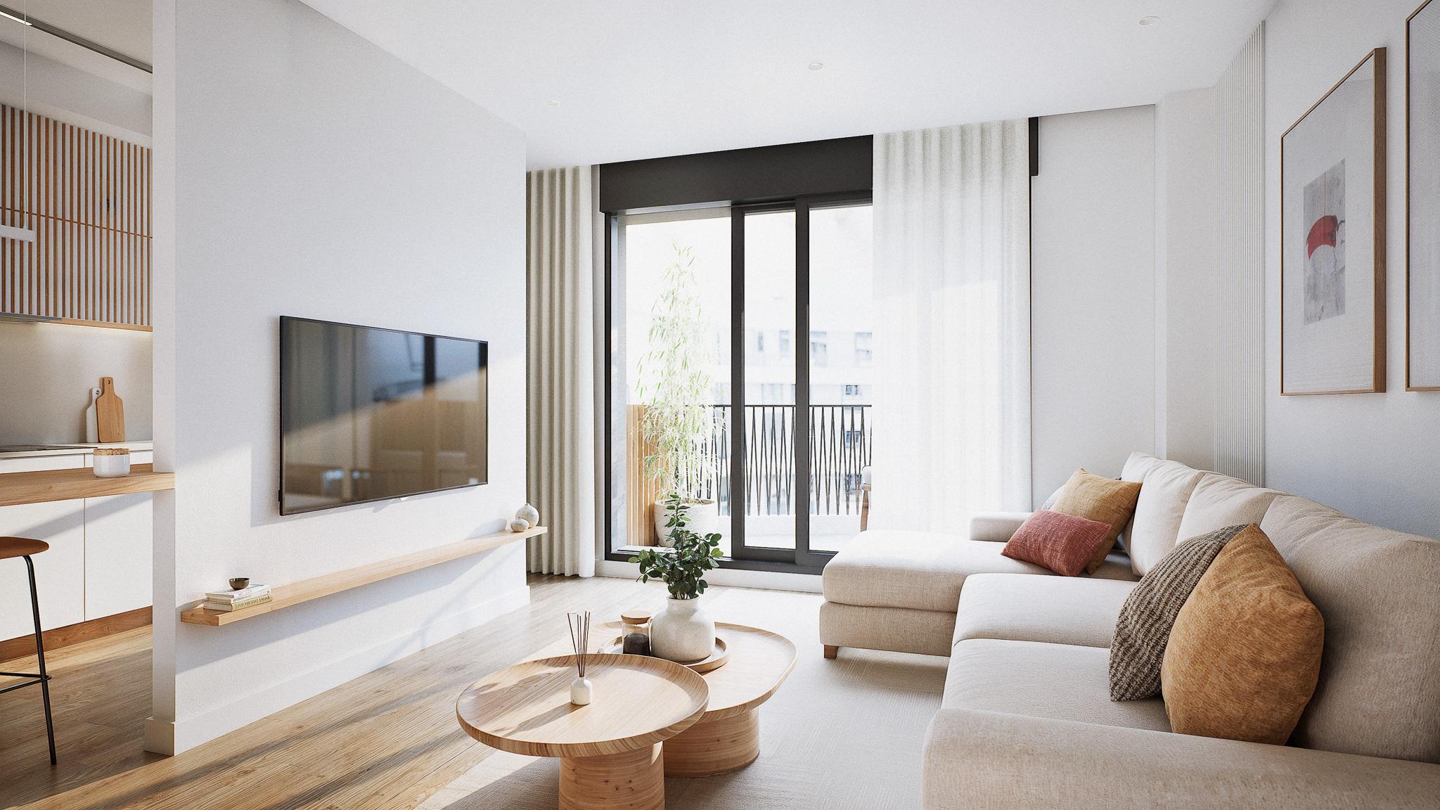 Communal swimming pool in new-build development, Campanillas