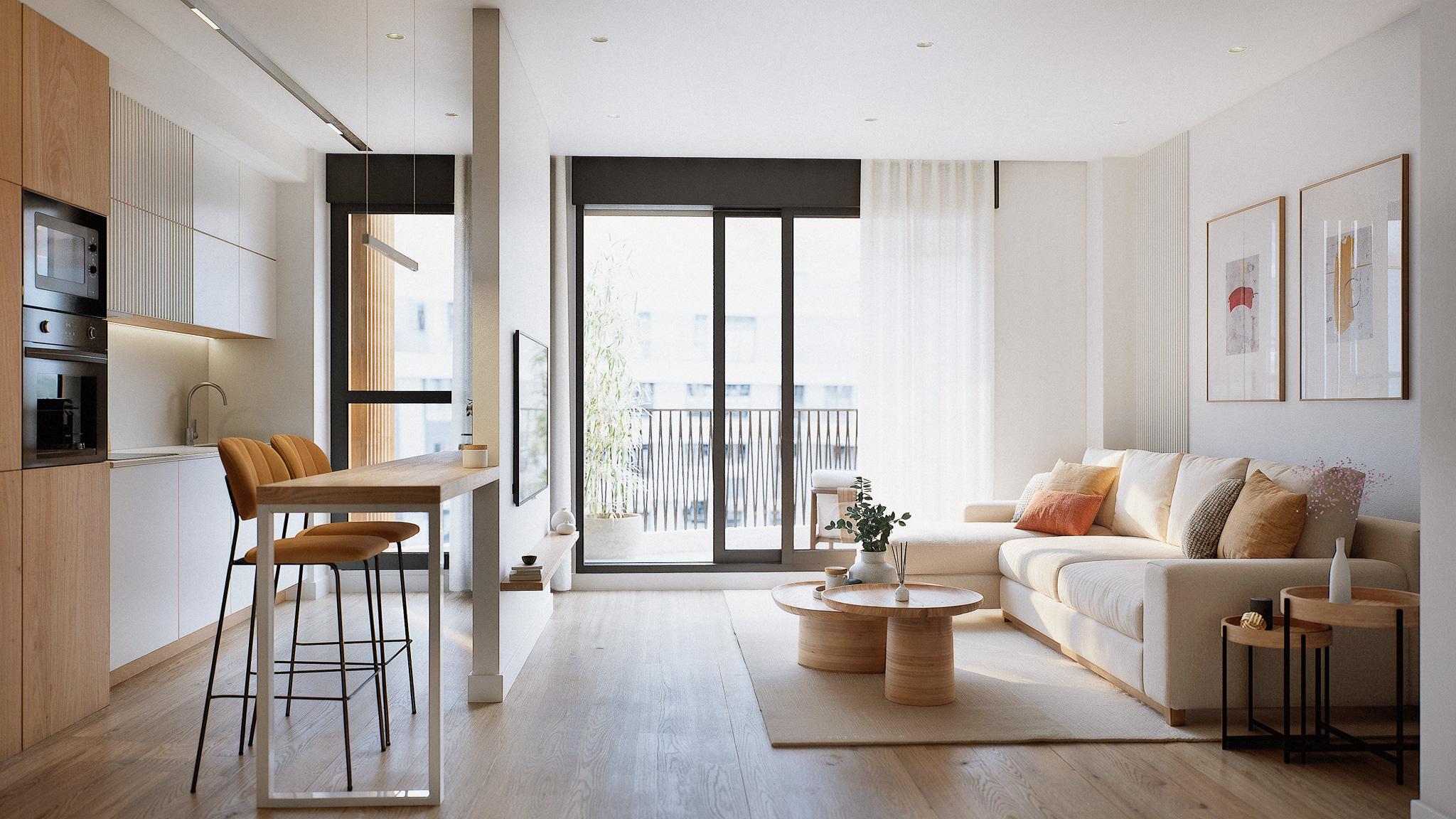 Bedroom layout in new-build 2-bedroom penthouse, Campanillas