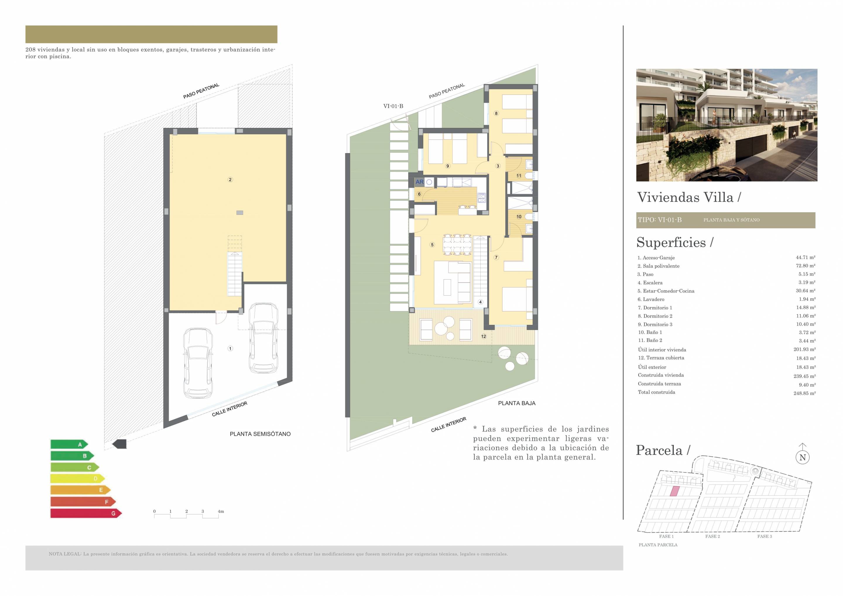 Floor plan of 3-bedroom villa in Bonalba-Cotoveta, Mutxamel