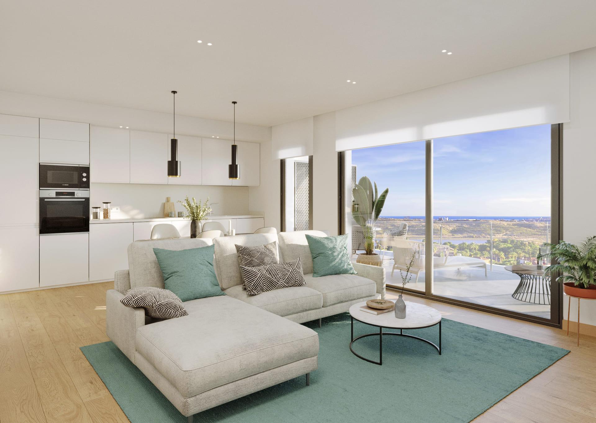 Second bedroom interior in new-build villa, Bonalba-Cotoveta, Mutxamel