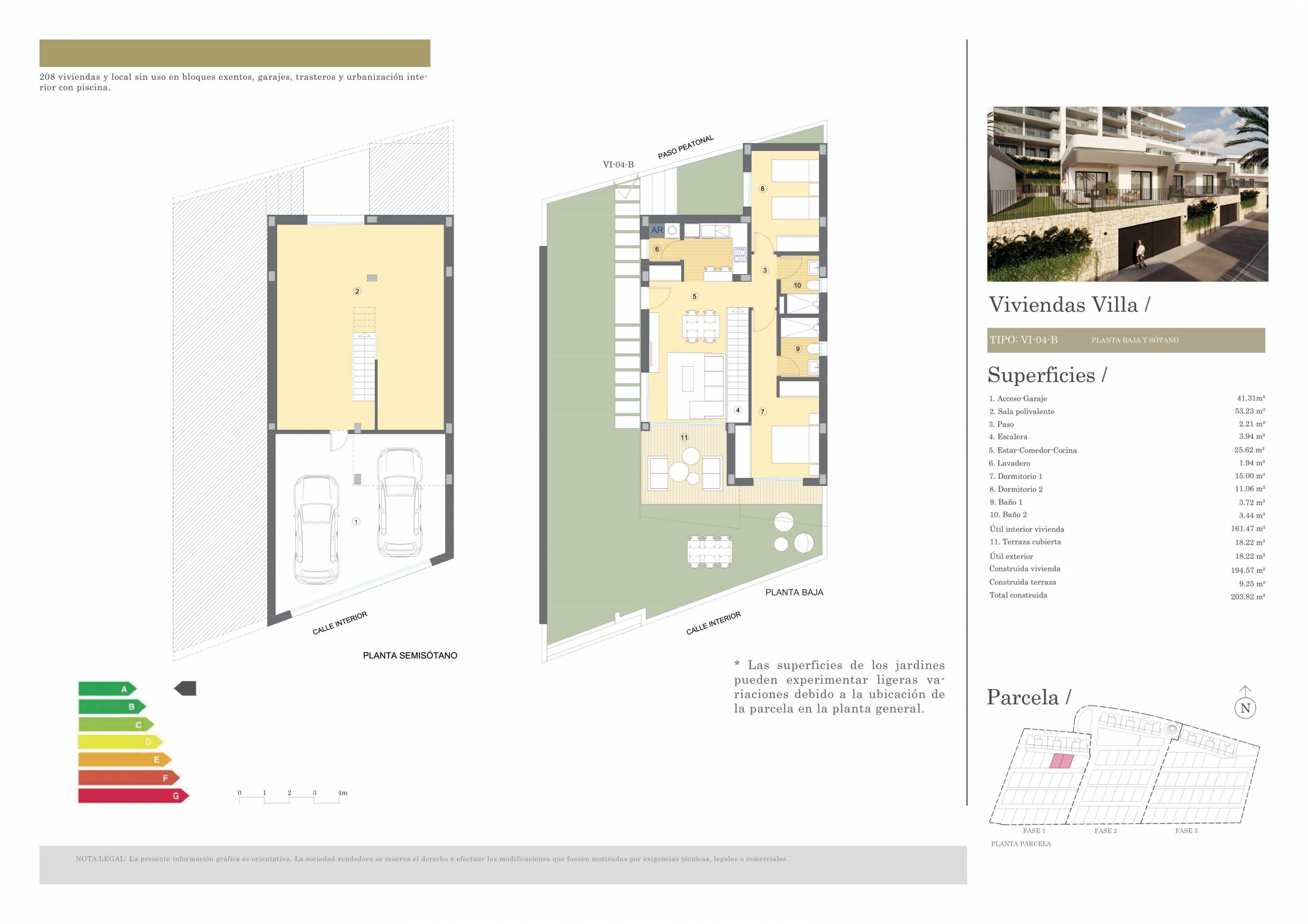 Floor plan of 3-bedroom villa in Bonalba-Cotoveta, Mutxamel