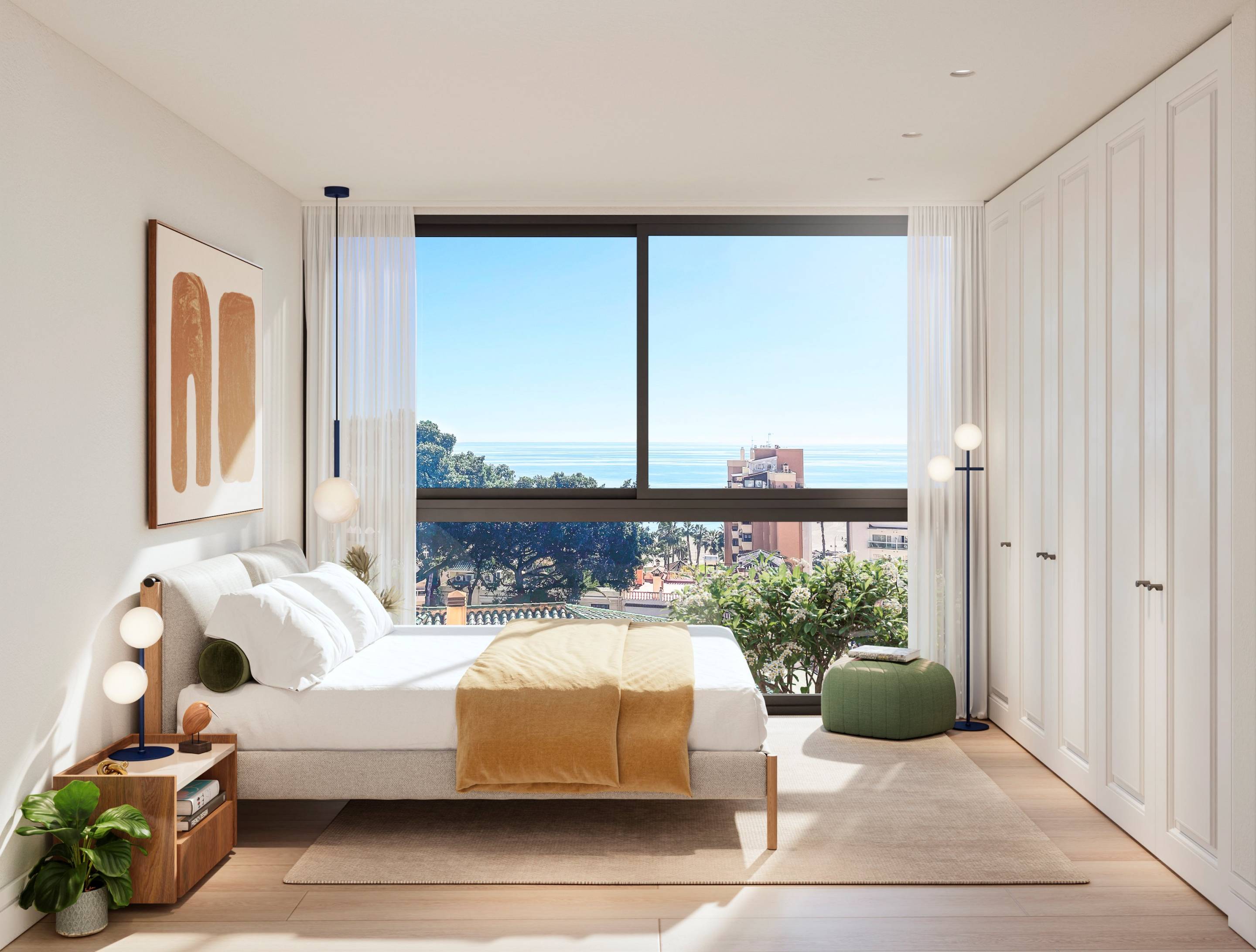 Solarium lounge area in new-build penthouse, Malagueta