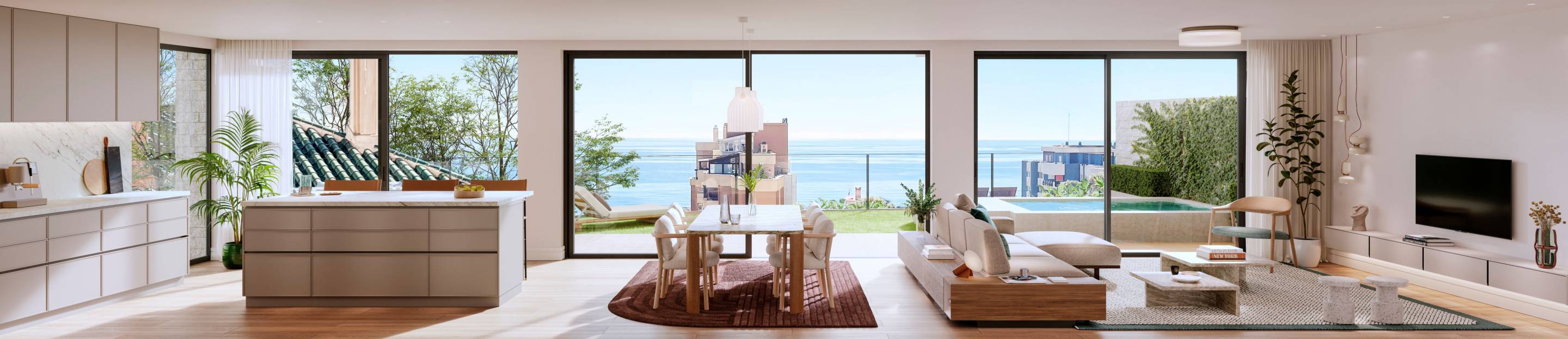 Bedroom with fitted wardrobe in 3-bedroom penthouse, Malagueta