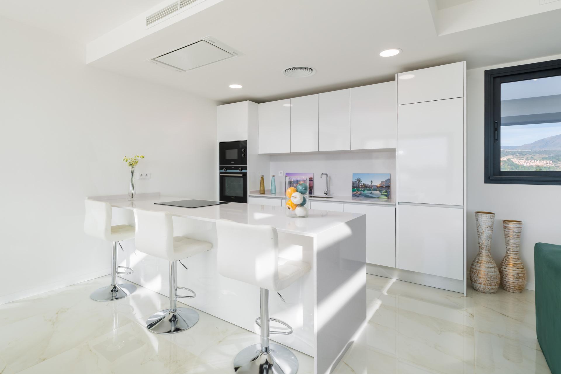 Outdoor terrace with seating, 3-bedroom apartment, Arroyo Vaquero