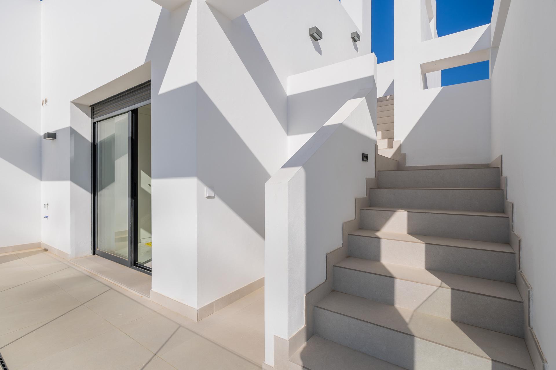 Coastline or sea glimpse from Arroyo Vaquero development, Estepona