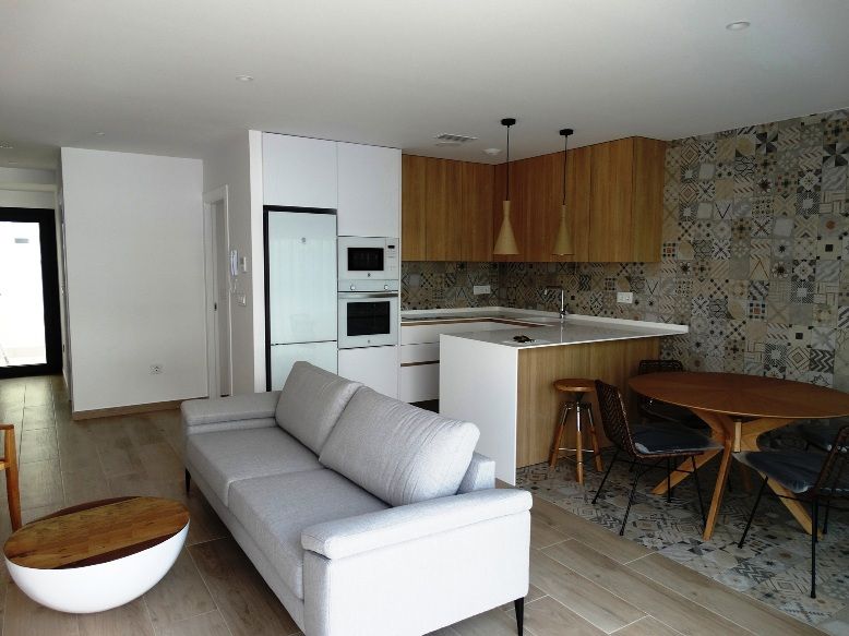 Close-up of kitchen fittings in new-build townhouse, Zona Pueblo, Pilar