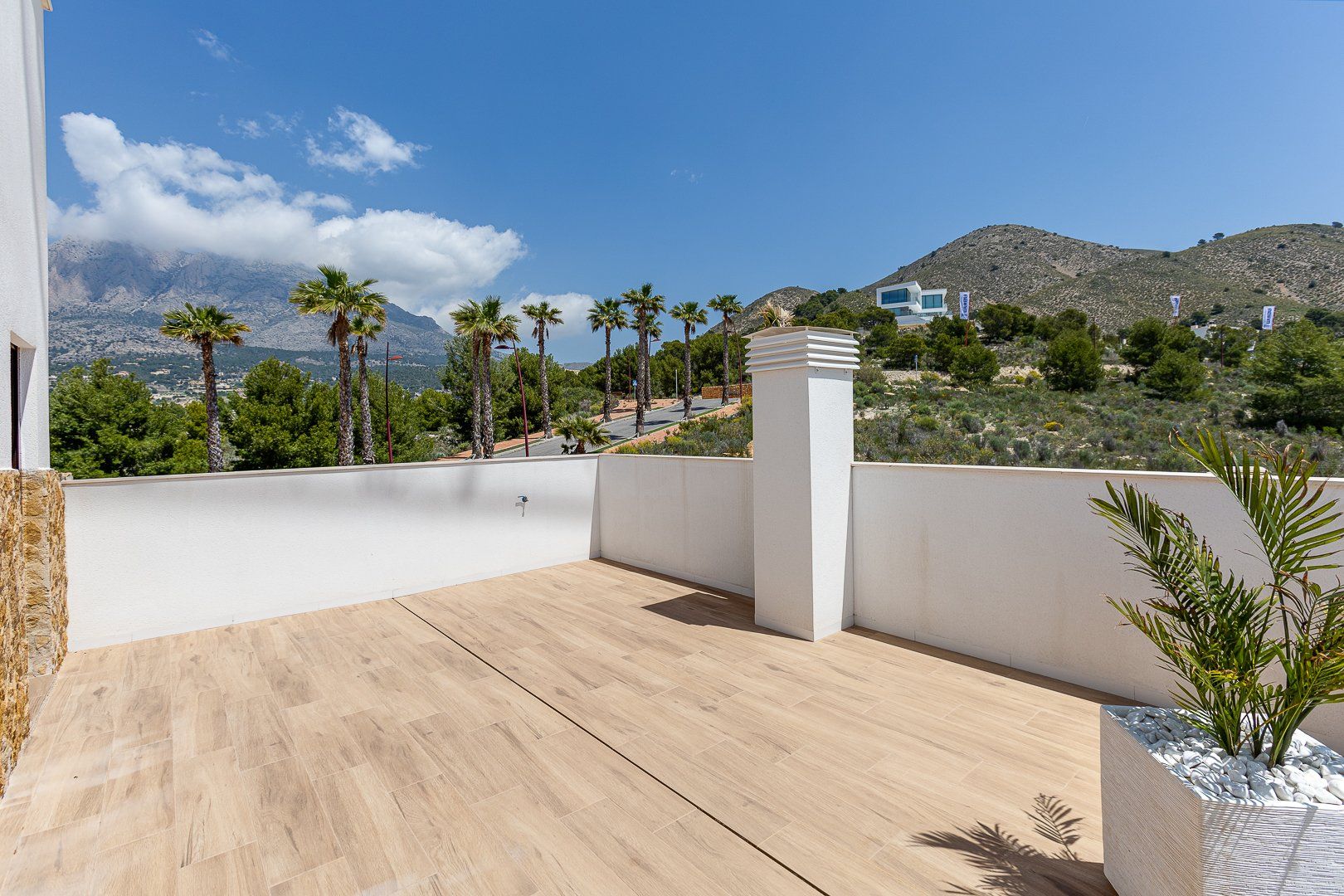 Hallway and staircase in new-build villa, Golf Bahía