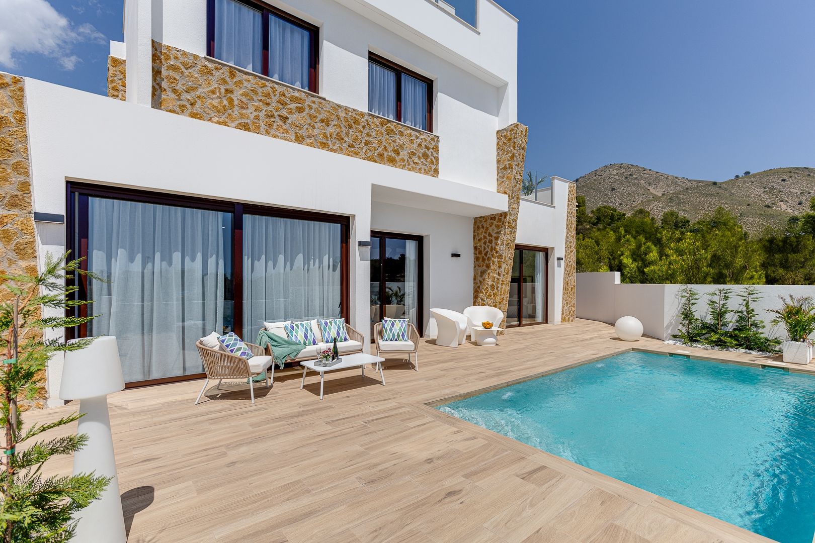 Solarium level of new-build villa, Golf Bahía, Finestrat