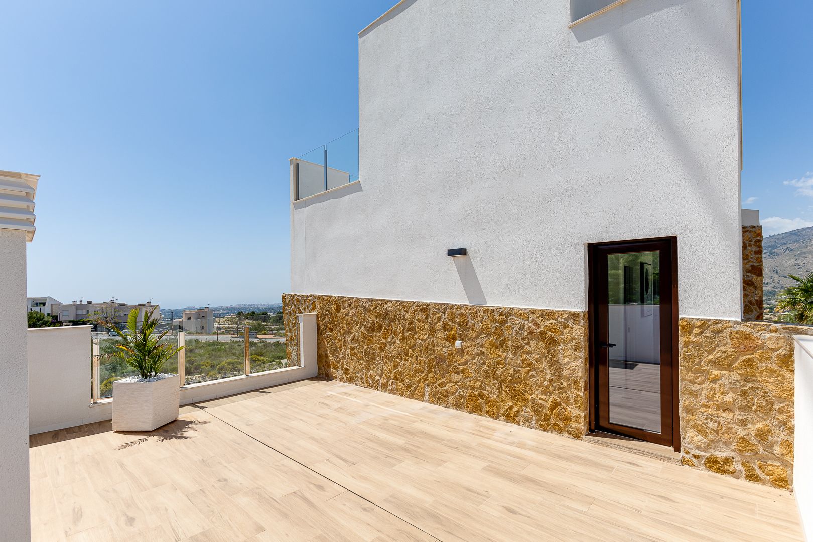 Floor plan of ground level, new-build villa, Golf Bahía