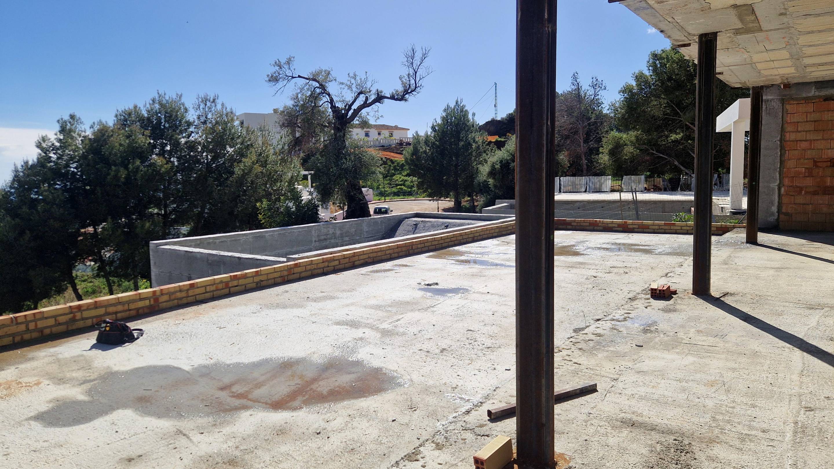 Outdoor terrace area in 5-bedroom new-build villa, Mijas Pueblo