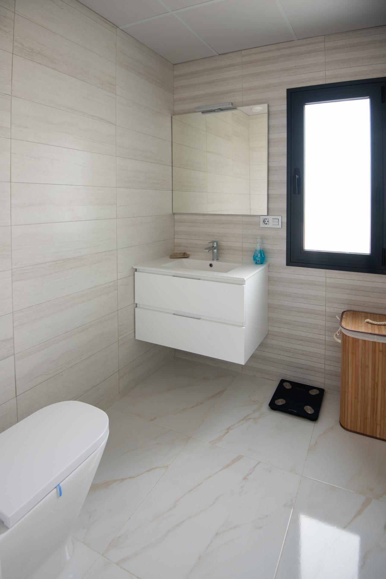 Bedroom window and wall finish, 2-bedroom villa Pinar de Campoverde