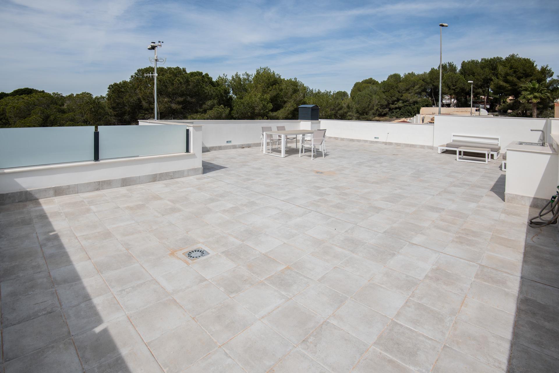 Floor finish detail in main living space, Pinar de Campoverde villa