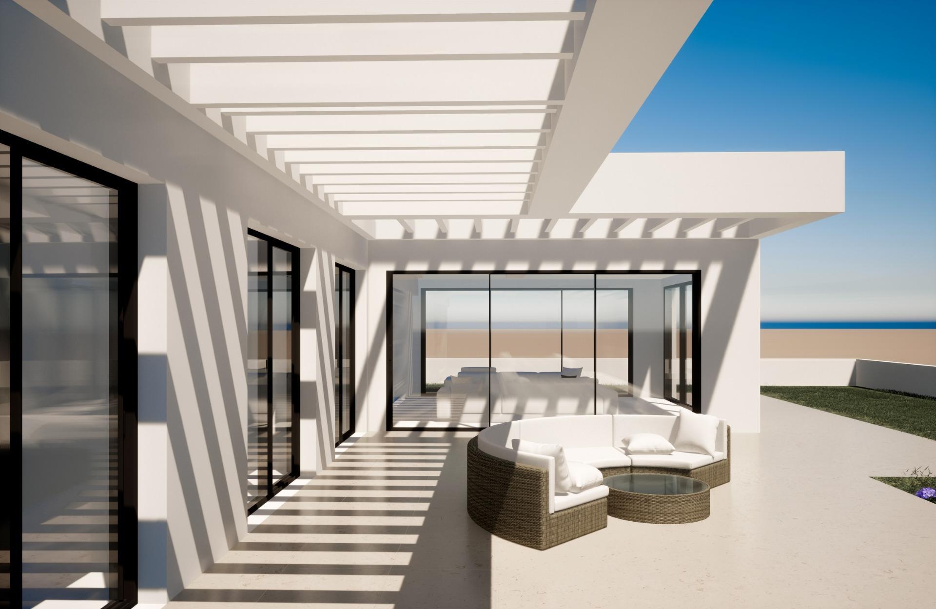 Terrace or exterior detail of 3-bedroom villa, Hipódromo-Cerrado del Águila, Mijas