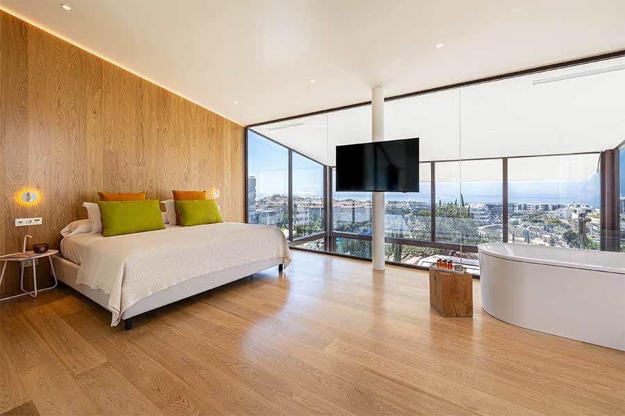 Bedroom with built-in storage, 2-bedroom penthouse, Reserva del Higuerón