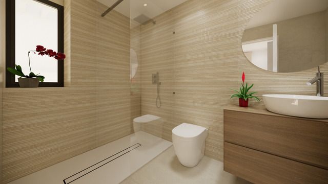 Interior wall finish in 3-bedroom villa, San Fulgencio Pueblo