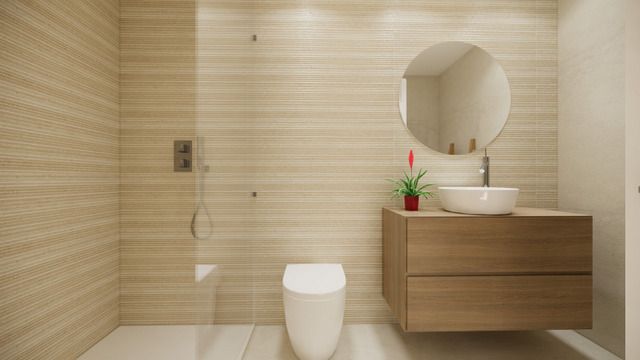 Floor tiling in living area, new-build villa in San Fulgencio Pueblo