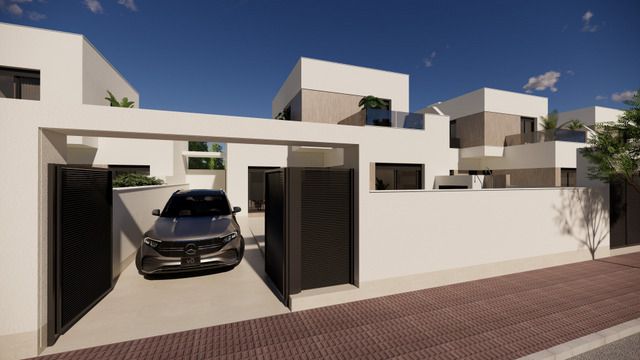 Aerial or elevated exterior shot of villa in San Fulgencio Pueblo