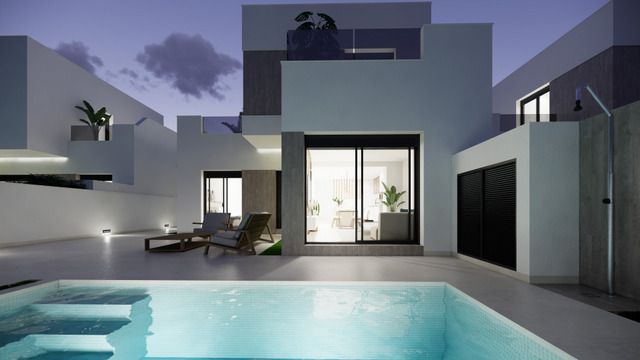 Exterior gate or boundary wall, new-build villa in San Fulgencio Pueblo