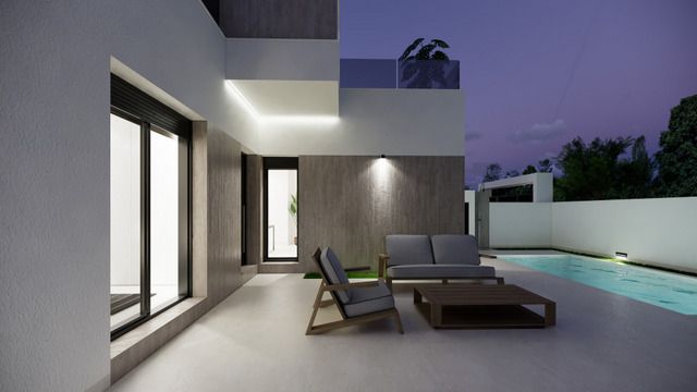 Kitchen with fitted units in 3-bedroom villa, San Fulgencio Pueblo