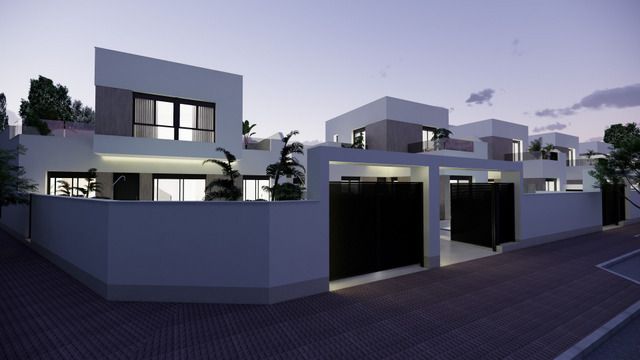 Main bedroom of new-build villa in San Fulgencio Pueblo
