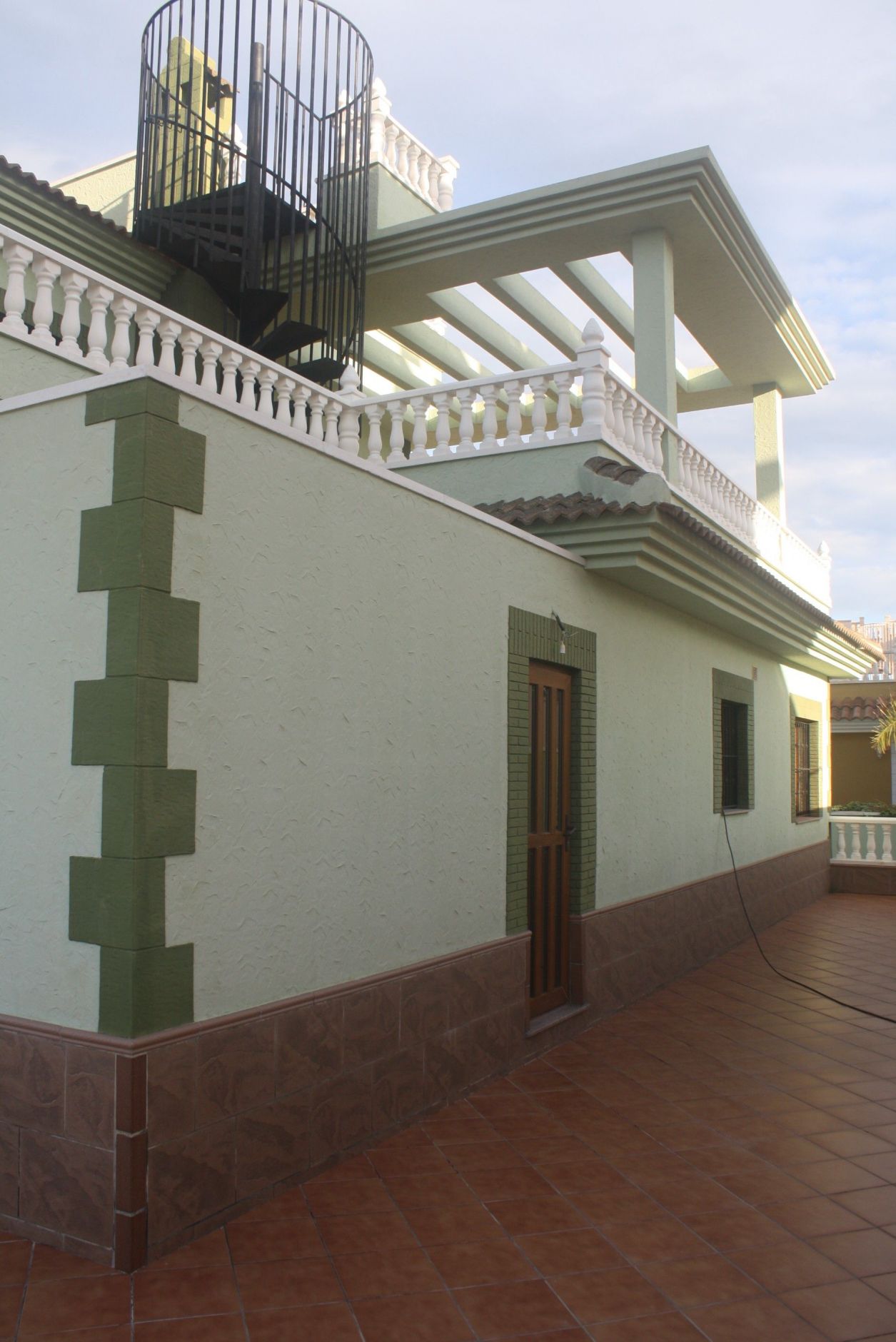 Aerial or elevated view of new-build villa plot, Los Balcones, Torrevieja