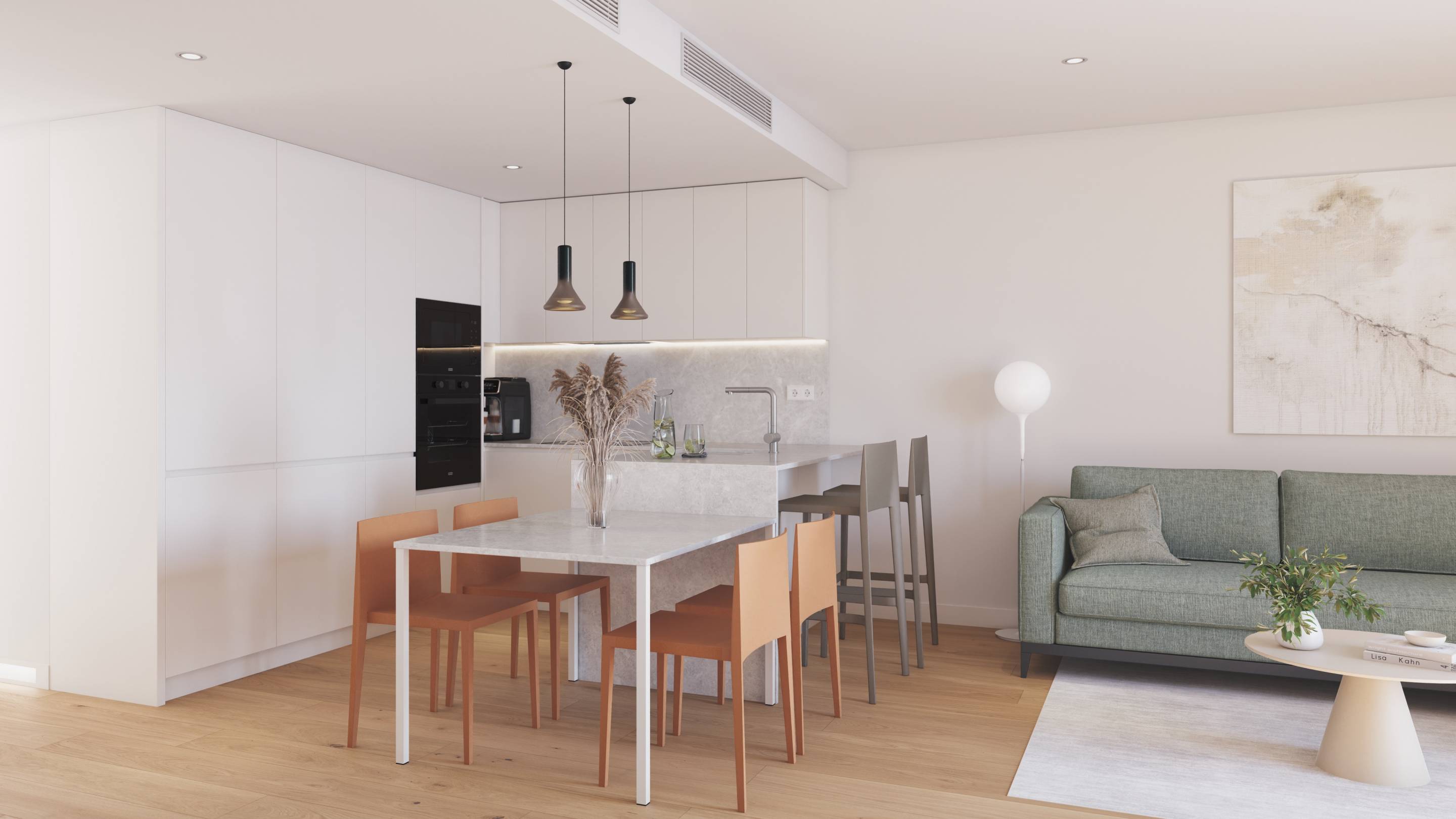 Second view of the penthouse interior, Los Cuarteros