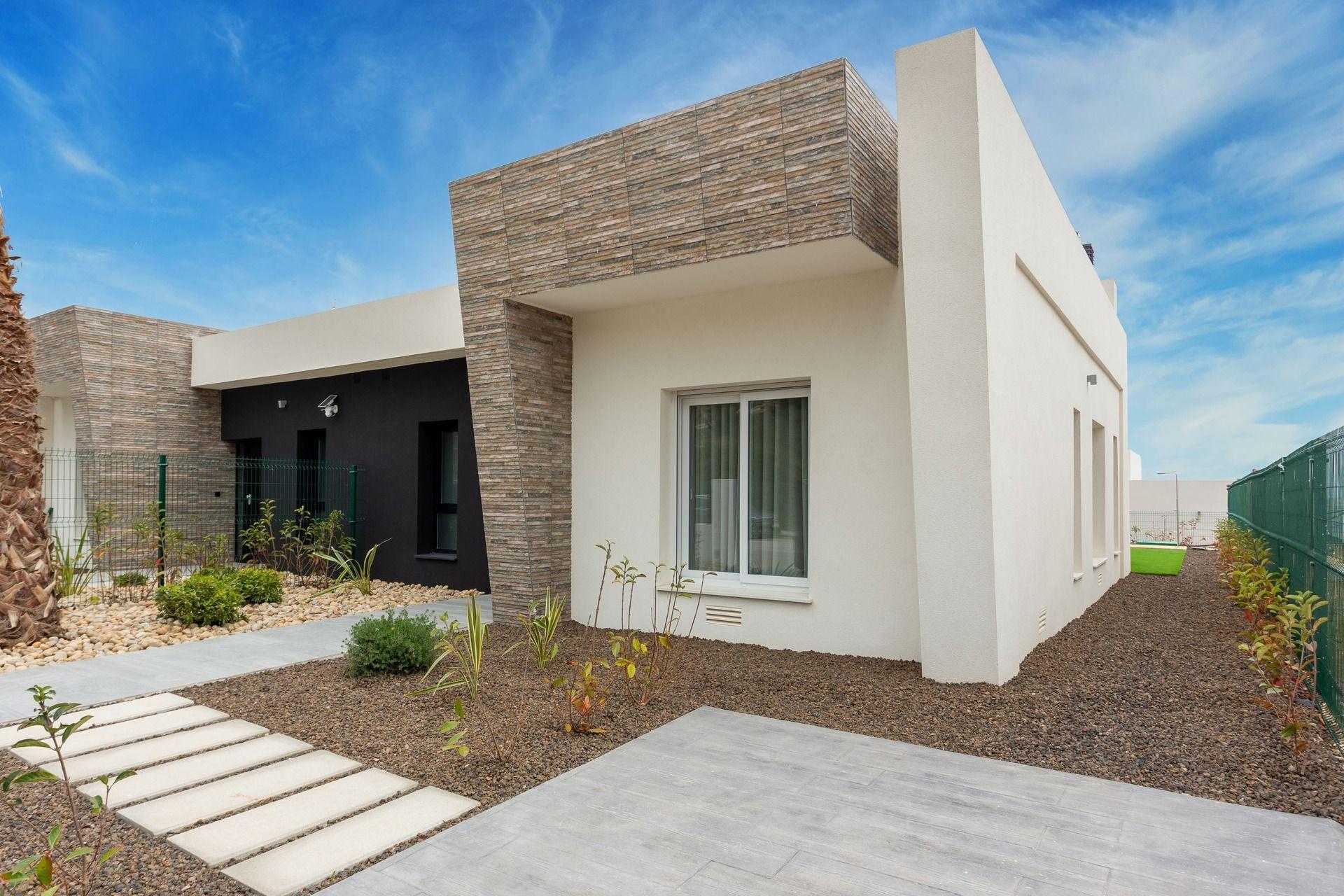 Wide shot of the development from the street